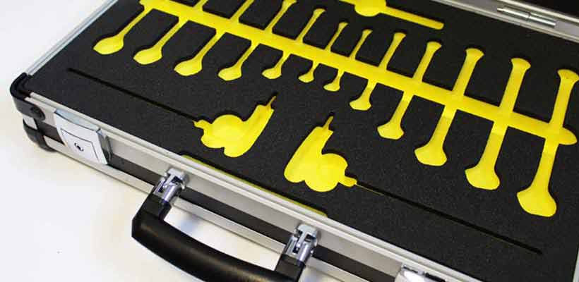 Foam inserts for sales demo cases