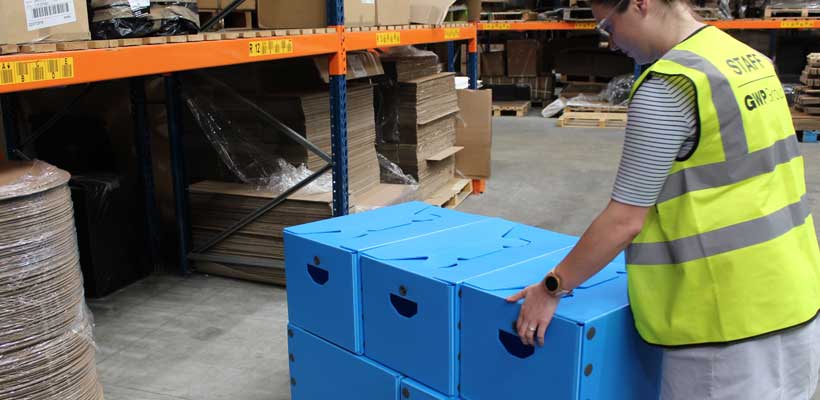 Setting up reusable packaging loop