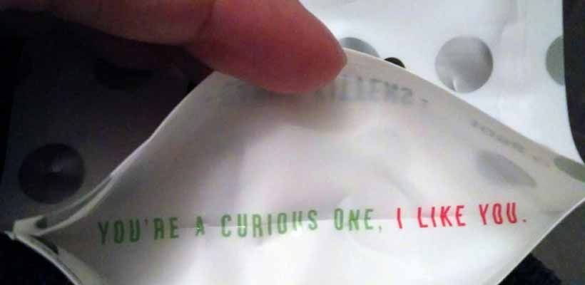 Hidden packaging message