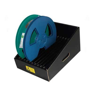 Corstat reel rack containing 7 inch reels