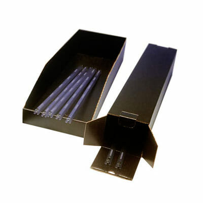 Open front and closed conductive bin boxes made using Corstat