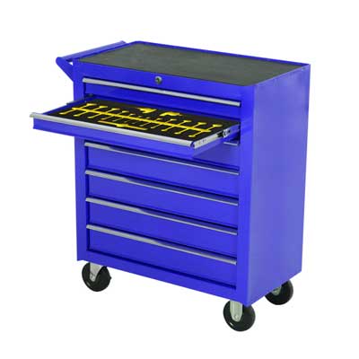 Foam drawer liners in a tool chest