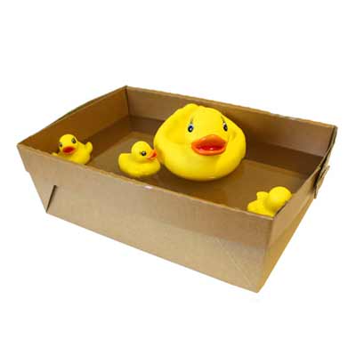 Liquiguard waterproof cardboard coating applied to corrugated material