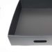 A Correx (corrugated plastic) tray in black material