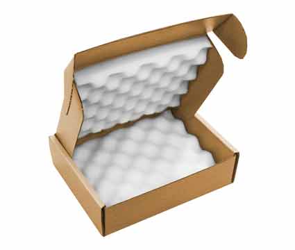 Foam lined cardboard boxes