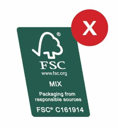 An example of a distorted FSC logo