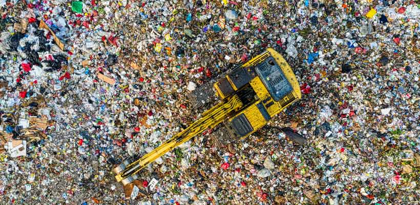 Christmas waste landfill