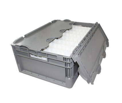 Attached lid container