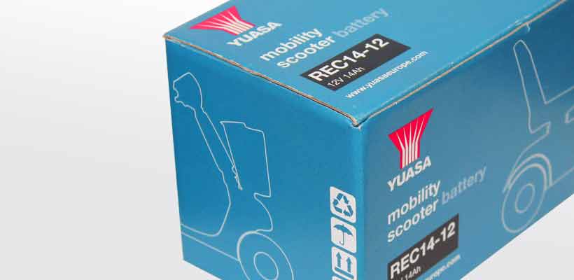 Blue-printed corrugated packaging box