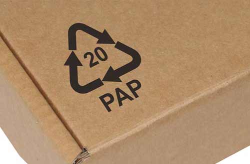 PAP 20 logo on a cardboard box