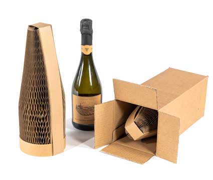 Flexi-hex bottle packaging sleeves and postal box