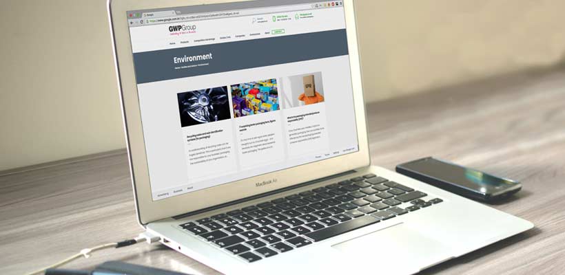 GWP website guides displayed on a laptop