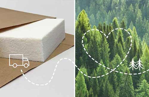 Wood foam packaging