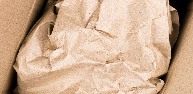 A box with sustainable filling