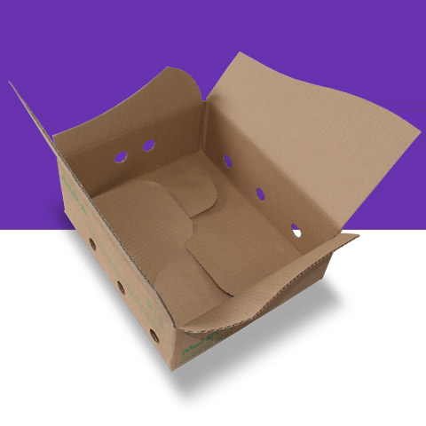 Crash lock boxes A brown kraft cardboard box with a crash lock base