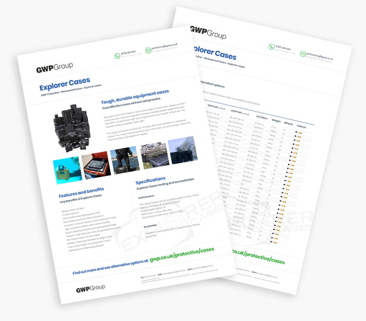 Explorer case datasheet Explorer case datasheet