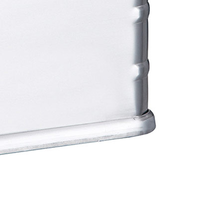Recessed base of an aluminium case.