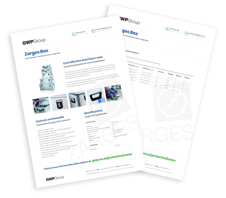 Zarges Box datasheet.