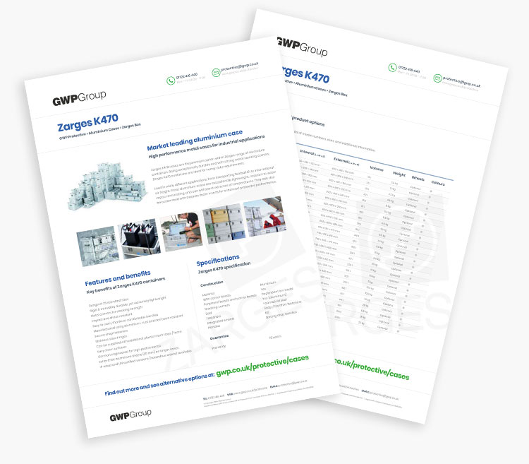 Zarges K470 datasheet Zarges K470 downloadable datasheet.