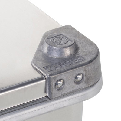 Zarges k470 stacking corner The Zarges K470 stacking corner.