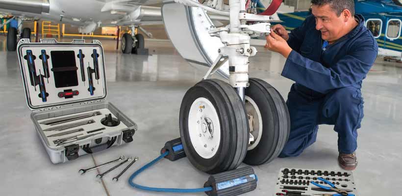 Nanuk tool case An engineer servicing an aircraft, with tools in a Nanuk case
