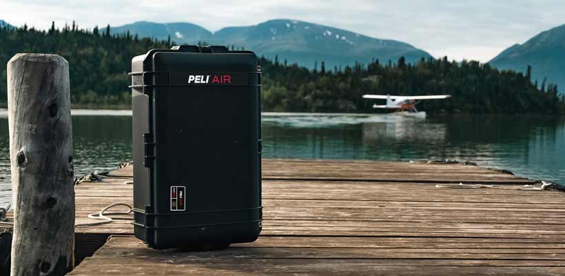 A Peli Air case on a jetty