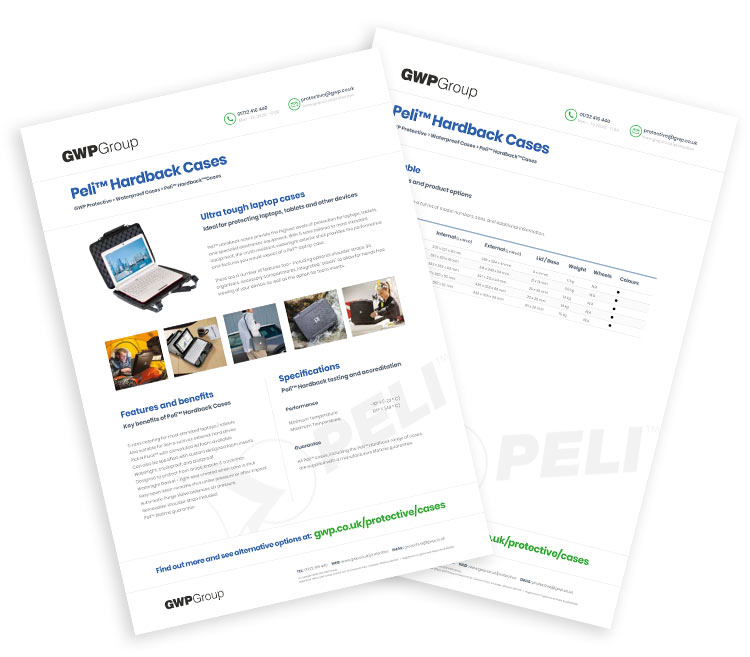 Peli Hardback datasheet