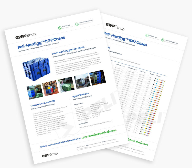 Peli ISP2 case datasheet